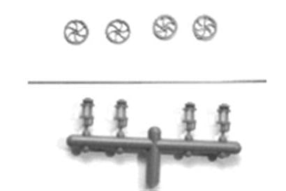 Tichy Train Group 3003 HO Scale Brake Wheel & Bracket Fits 1895-1920 Vintage Flat or Gondola