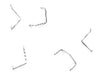 Tichy Train Group 3028 HO Scale Phosphor-Bronze Wire Formed Grab Irons Roof Corner 100-Pack