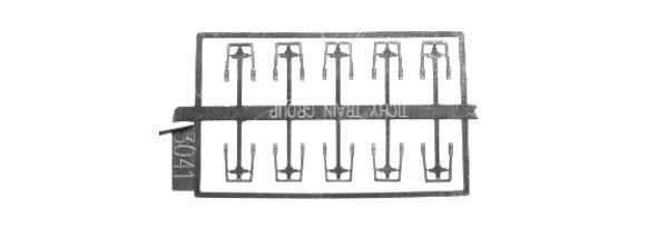 Tichy Train Group 3041 HO Scale Stirrup Steps Slant Side Mount 10 Pieces