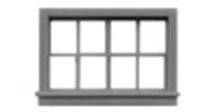 Tichy Train Group 8042 HO Scale Horizontal Slider 52" Wide x 33" High 12 Pieces