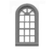 Tichy Train Group 8047 HO Scale Round Top WIndows 30" Wide x 58" High 12 Pieces w/Glazing & Sha