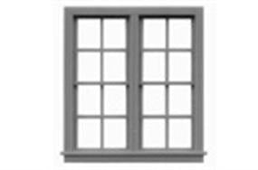 Tichy Train Group 8064 HO Scale 4/4 Double Unit Window 59" Wide x 64" High 6 Pieces