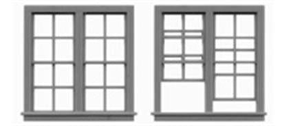 Tichy Train Group 8070 HO Scale 4/4 Double Unit Window 60" Wide x 62" High 6 Pieces