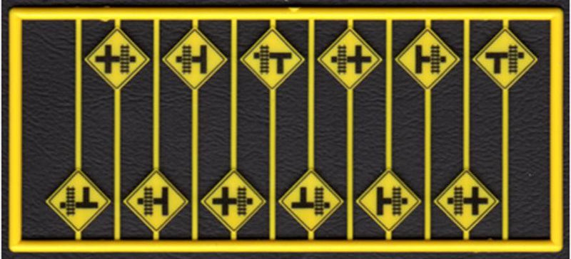 Tichy Train Group 8252 HO Scale Highway Grade Crossing Warning Signs 12 Pack