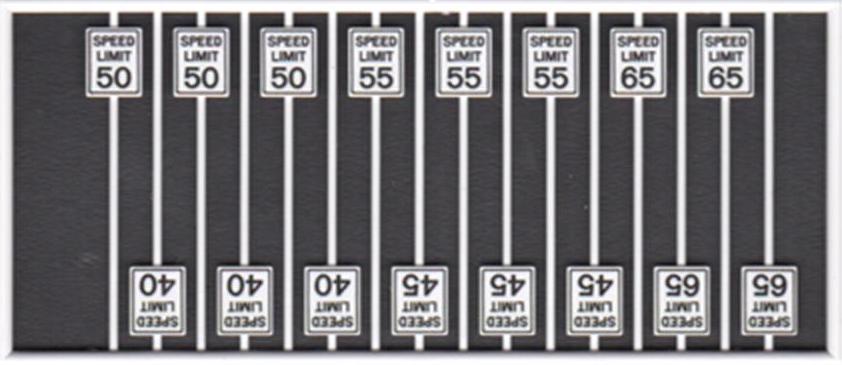 Tichy Train Group 8260 HO Scale Highway High Speed Limit Signs 16 Pack