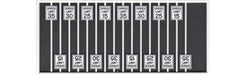 Tichy Train Group 8259 HO Highway Low Speed Limit Signs 16 Pack