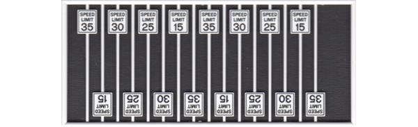 Tichy Train Group 8259 HO Highway Low Speed Limit Signs 16 Pack