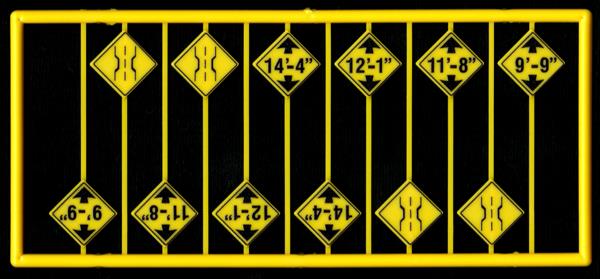 Tichy Train Group 8298 HO Scale Bridge Clearance Warning Signs 12 Pack