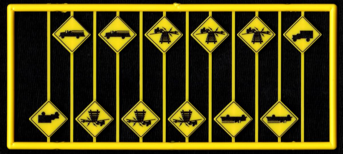 Tichy Train Group 8299 HO Firehouse & Truck Crossing Warning Signs (12)