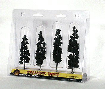 Woodland Scenics TR1561 Ready-Made Pine Tree, 4-6" (4-Pack)