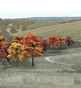 Woodland Scenics TR1575 Value Trees, Fall Mix .75-2" (38)