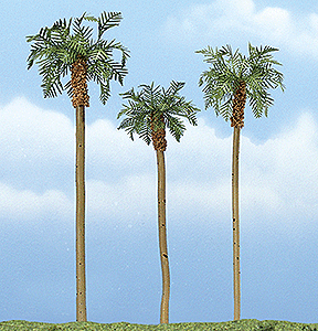 Woodland Scenics TR1617 Premium Royal Palm Tree, 4.5"/4"/3" (3-Pack)