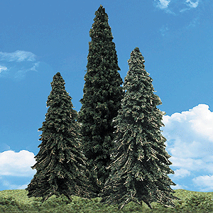 Woodland Scenics TR3573 Classics Tree, Forever Green 7-8" (3-Pack)
