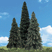 Woodland Scenics TR3573 Classics Tree, Forever Green 7-8" (3-Pack)