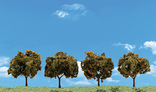 Woodland Scenics TR3592 Classics Tree, Orange 2-3" (4-Pack)