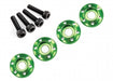Traxxas 7668G Green Aluminum Wheel Nut Washer 3x12mm LaTrax PreRunner Teton