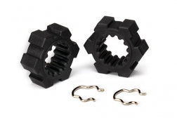 Traxxas 7756 Hex Wheel Hubs and Clips for X-Maxx 2 Pack