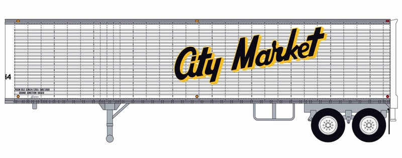 Trainworx 80257-02 HO Scale 40' Corrugated Reefer Trailer City Market #2