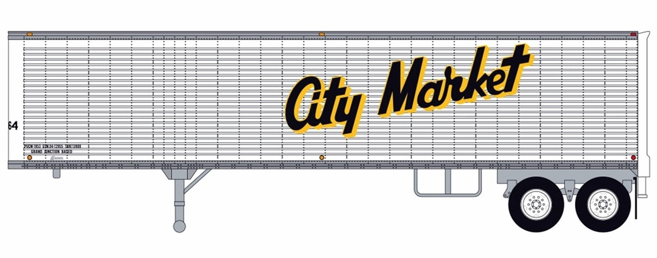 Trainworx 80257-02 HO Scale 40' Corrugated Reefer Trailer City Market #2