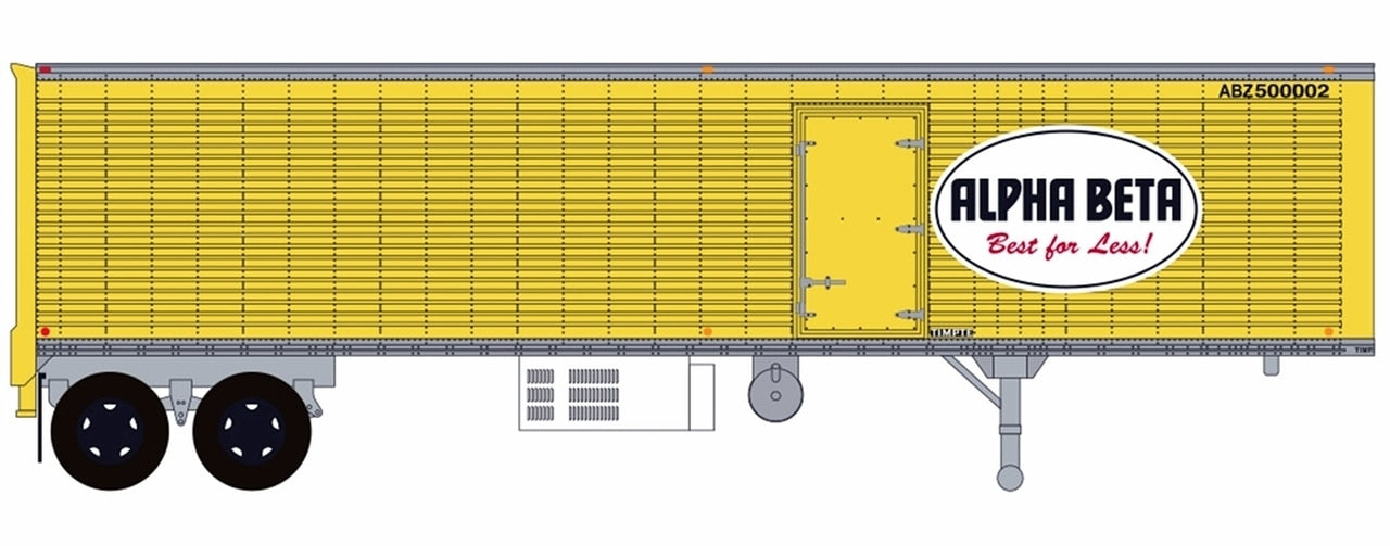 Trainworx 80258-02 HO Scale 40' Corrugated Reefer Trailer Alpha Beta #2