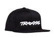 Traxxas 1183-BLK Snapback Flat Bill Hat Black and White Logo