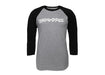 Traxxas 1369 Raglan Long Sleeve Shirt Grey and Black Medium