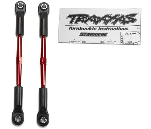 Traxxas 2336X Red Anodized 61mm Turnbuckles for 2WD Stampede and Bigfoot