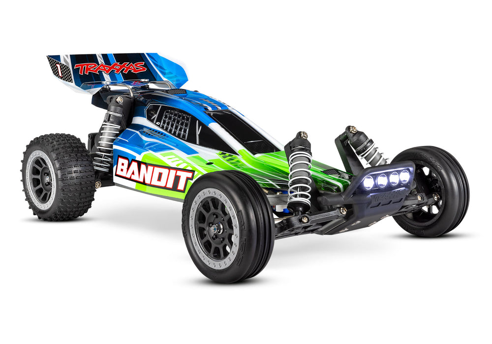 Traxxas 24054-61 XL-5 Brushed 2WD Bandit 1/10 RTR Off-Road Electric Buggy with LED Lights - Green