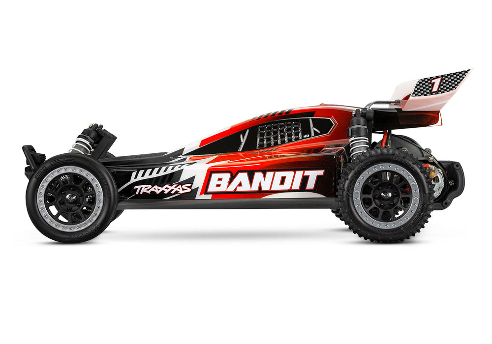 Traxxas 24054-61 XL-5 Brushed 2WD Bandit 1/10 RTR Off-Road Electric Buggy with LED Lights - Red