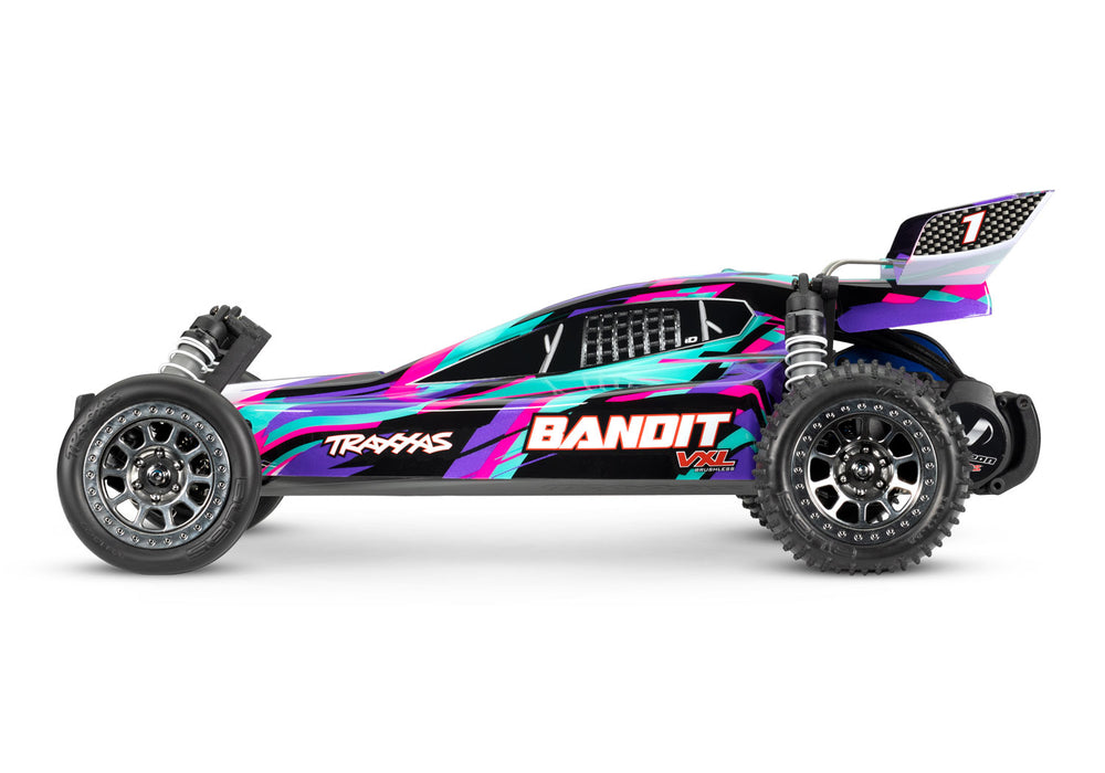 Traxxas 24076-74 2WD Bandit 1/10 RTR VXL with 272R Transmission Off Road Buggy Purple