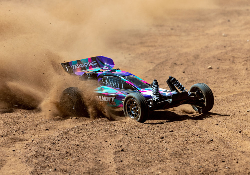 Traxxas 24076-74 2WD Bandit 1/10 RTR VXL with 272R Transmission Off Road Buggy Purple