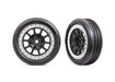 Traxxas 2471G Front 2.2" Alias Ribbed Medium Compound Tires mounted on Graphite Gray Wheels 2 Pack