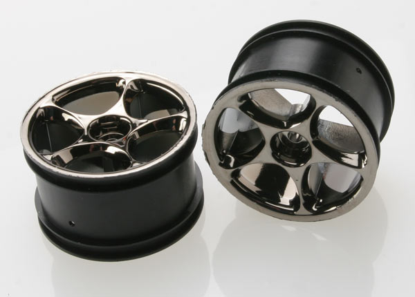 Traxxas 2472A 2.2 Black Chrome Tracer Wheels for Bandit Rear