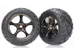 Traxxas 2478A 2.2 Black Chrome Tracer Wheels with Anaconda Tires for Bandit Rear Assembled 2 Pack