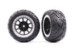 Traxxas 2478G 2.2" Graphite Gray and Satin Chrome Wheels with Anaconda Tires for Bandit Rear 2 Pack