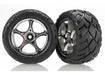 Traxxas 2478R 2.2 Tracer Chrome Wheels with Anaconda Tires for Bandit Rear
