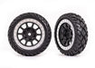 Traxxas 2479G 2.2" Graphite Gray and Satin Chrome Wheels with Anaconda Tires for Bandit Front Assembled