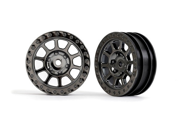 Traxxas 2481A 2.2" Black Chrome Wheels for Bandit Front 1 Pair
