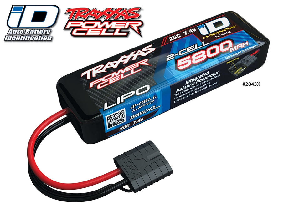 Traxxas 2843X 2S 7.4V 5800mAh 25C Power Cell LiPo Battery