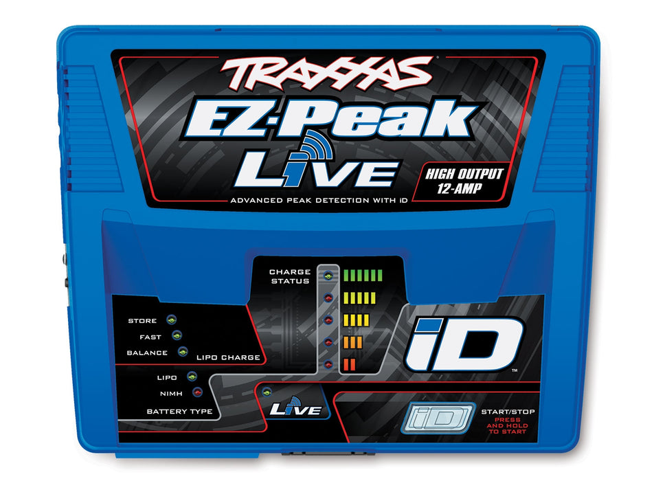 Traxxas 2971 EZ-Peak Live Bluetooth Fast RC Battery Charger with iD for LiPo and NiMH (100w 12amp)