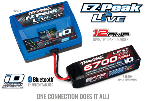 Traxxas 2971 EZ-Peak Live Bluetooth Fast RC Battery Charger with iD for LiPo and NiMH (100w 12amp)