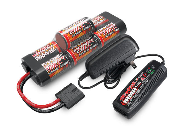 Traxxas 2984 2 Amp Peak Detecting NiMh Charger 3000mAh 8.4V 7 Cell Hump Pack NiMh Battery Completer
