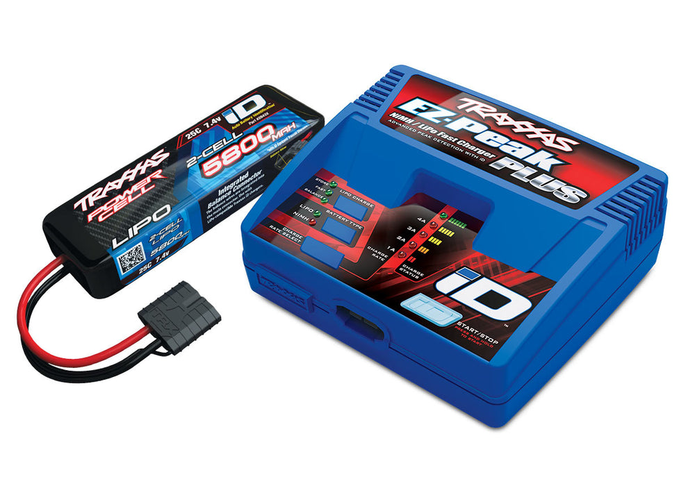 Traxxas 2992 Battery and Charger Completer Pack (7.4V 5800mAh LiPo and 4Amp Charger)