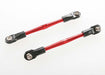 Traxxas 3139X Aluminum Turnbuckles Red Anodized with Toe Links 59mm