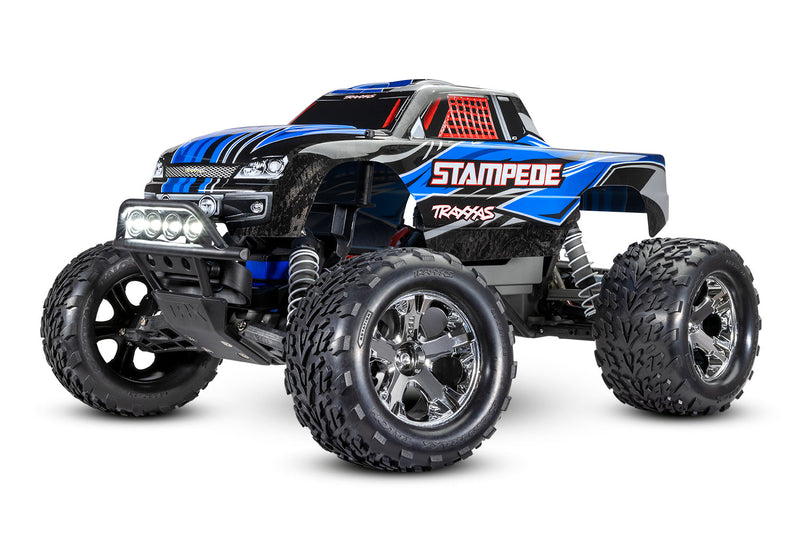Traxxas 36054-4 1/10 XL-5 Brushed 2WD Stampede  RTR Monster Truck with LED Lights - Blue