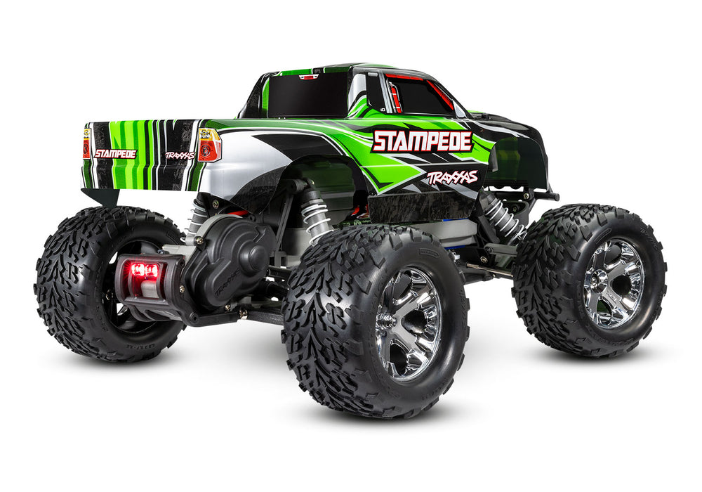 Traxxas 36054-4 1/10 XL-5 Brushed 2WD Stampede  RTR Monster Truck with LED Lights - Green