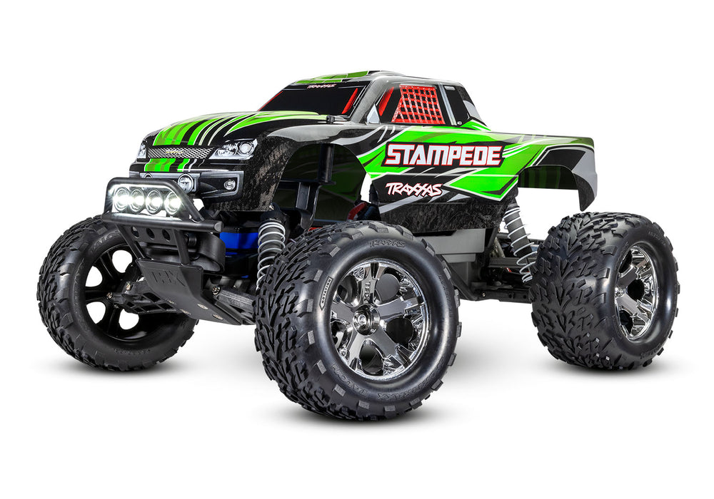 Traxxas 36054-4 1/10 XL-5 Brushed 2WD Stampede  RTR Monster Truck with LED Lights - Green