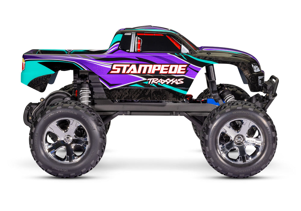 Traxxas 36054-4 1/10 XL-5 Brushed 2WD Stampede  RTR Monster Truck with LED Lights - Purple