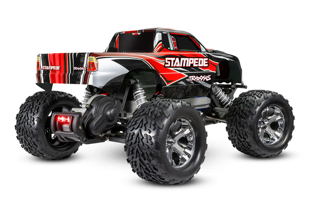 Traxxas 36054-4 1/10 XL-5 Brushed 2WD Stampede  RTR Monster Truck with LED Lights - Red
