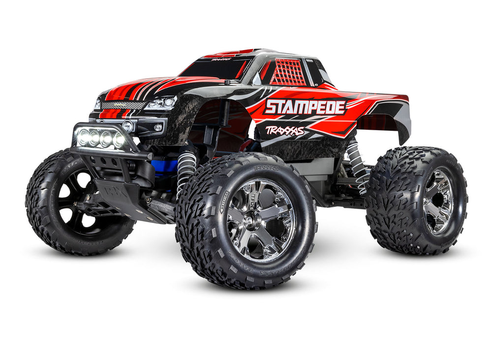 Traxxas 36054-4 1/10 XL-5 Brushed 2WD Stampede  RTR Monster Truck with LED Lights - Red
